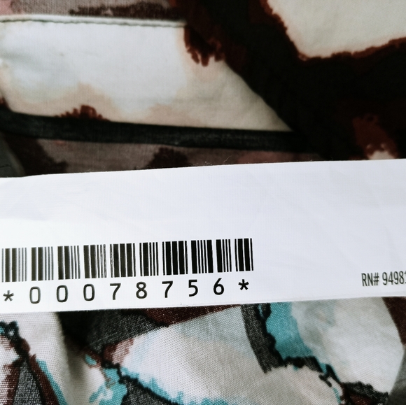 Zip code button down abstract art short sleeve 100% cotton shirt XL - Picture 6 of 8